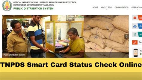 how to check smart ration card status|tnpds smart card printing status.